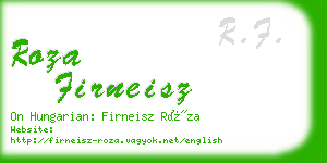 roza firneisz business card